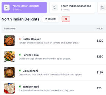 Effortless Menu Management